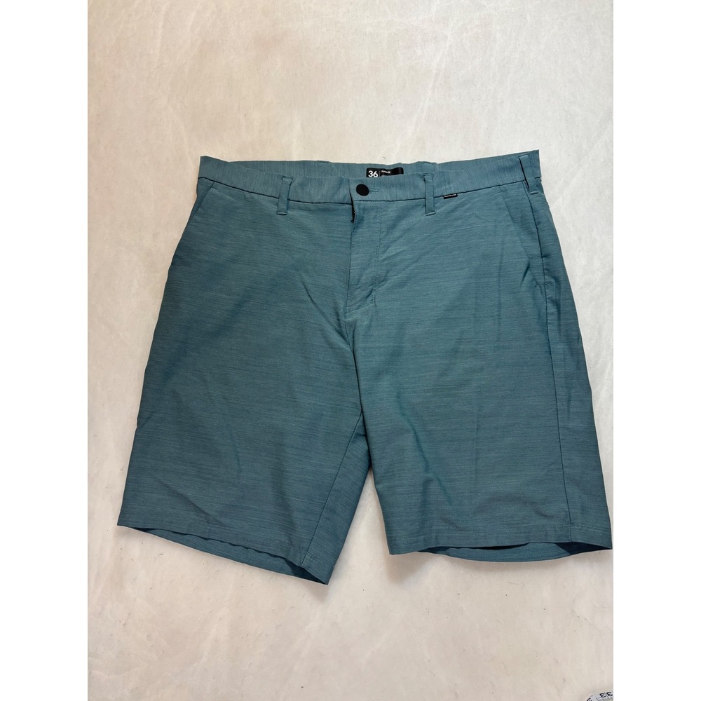 Hurley Mens‎ Size 36 Blue Heathered Walk Shorts Stretch Performance Casual